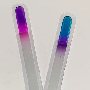 Nail Files, Glass and Protective Sleeves, Set of Two, New